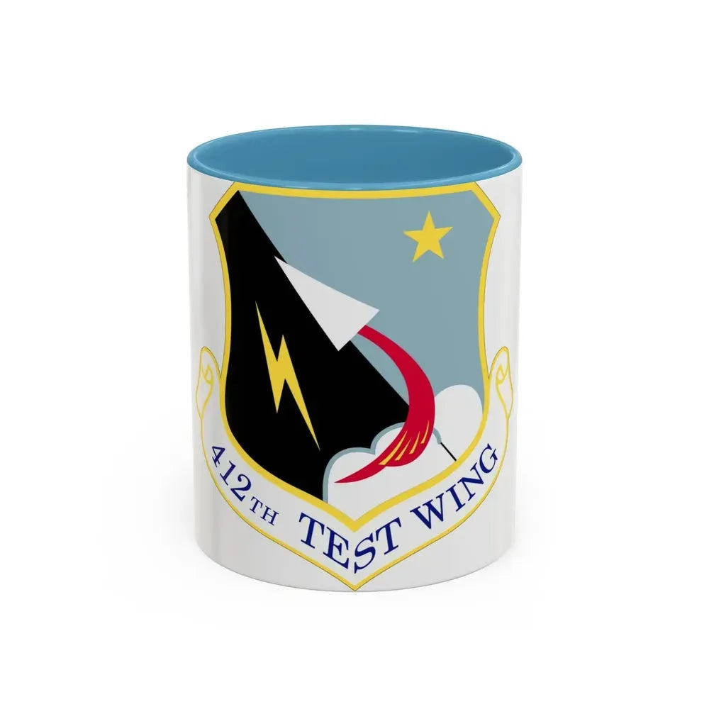 412th Test Wing (U.S. Air Force) Accent Coffee Mug 11oz Light Blue - Go Mug Yourself