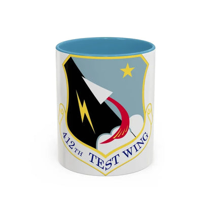 412th Test Wing (U.S. Air Force) Accent Coffee Mug 11oz Light Blue - Go Mug Yourself