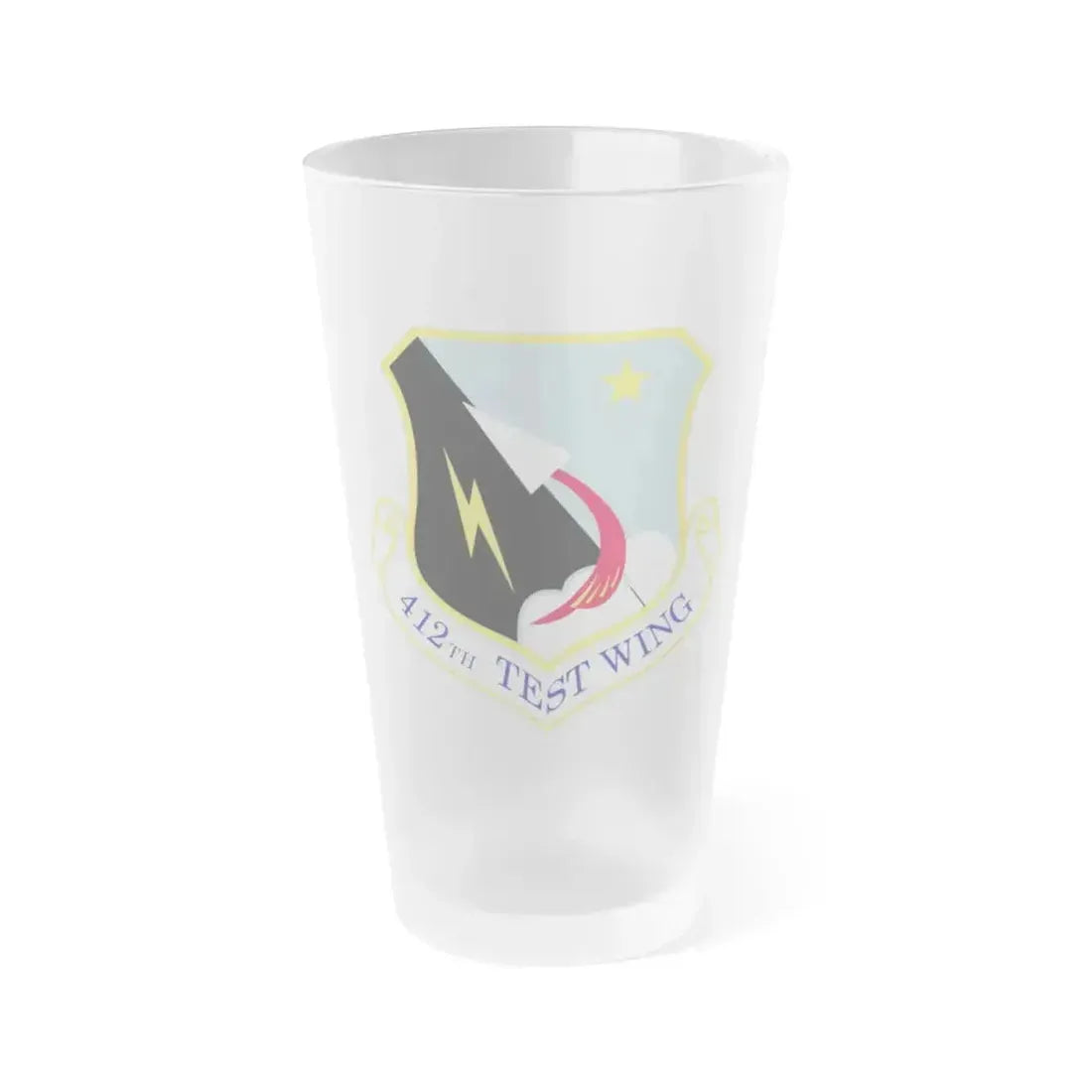 412th Test Wing (U.S. Air Force) Frosted Pint Glass 16oz 16oz Frosted - Go Mug Yourself