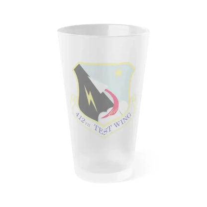 412th Test Wing (U.S. Air Force) Frosted Pint Glass 16oz 16oz Frosted - Go Mug Yourself