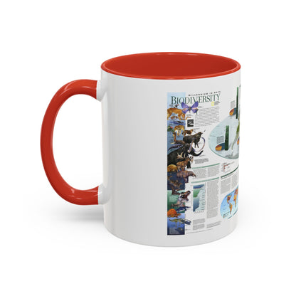 World Map - Biodiversity (1999) (Map) Accent Coffee Mug