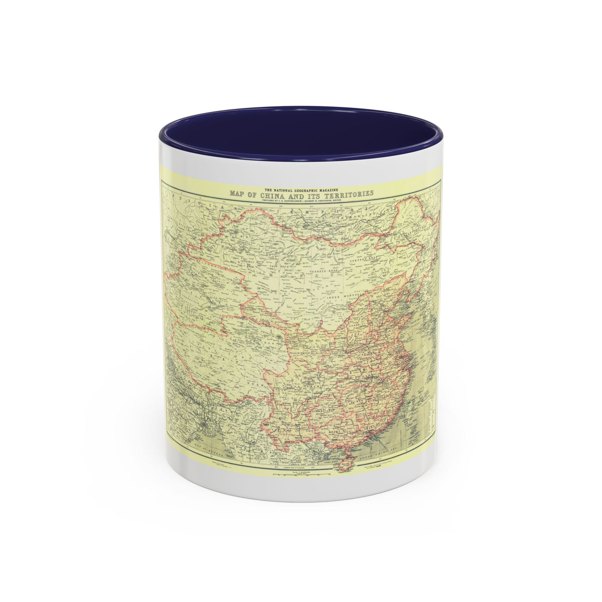 China and its Territories (1912) (Map) Accent Coffee Mug