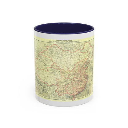 China and its Territories (1912) (Map) Accent Coffee Mug