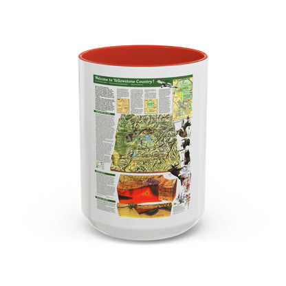 USA - Yellowstone and Grand Teton 2 (1989) (Map) Accent Coffee Mug