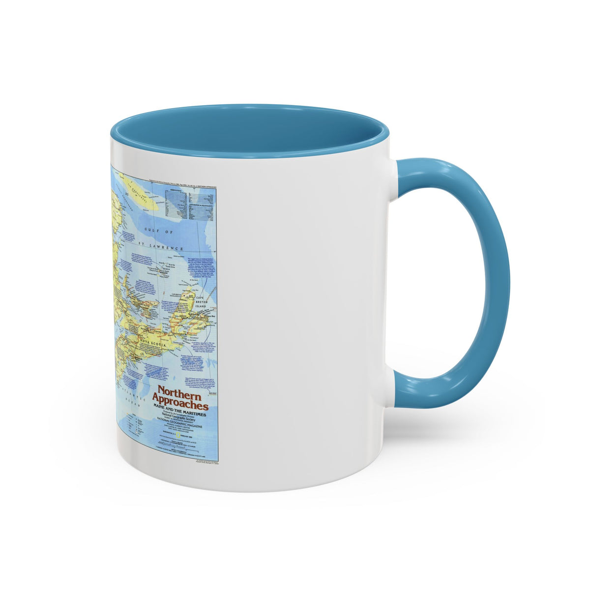 USA - Northern Approaches 1 (1985) (Map) Accent Coffee Mug