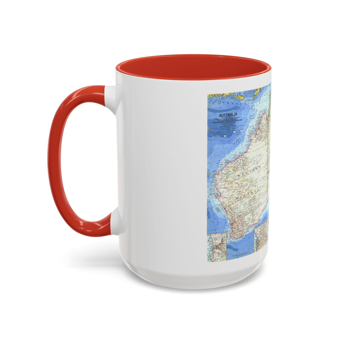 Australia (1963) (Map) Accent Coffee Mug