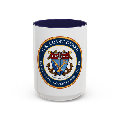 USCG Intelligence Coordination Center (U.S. Coast Guard) Accent Coffee Mug