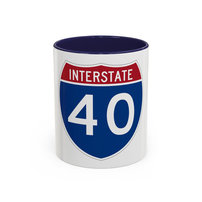 Interstate 40 (U.S. Highways) Accent Coffee Mug