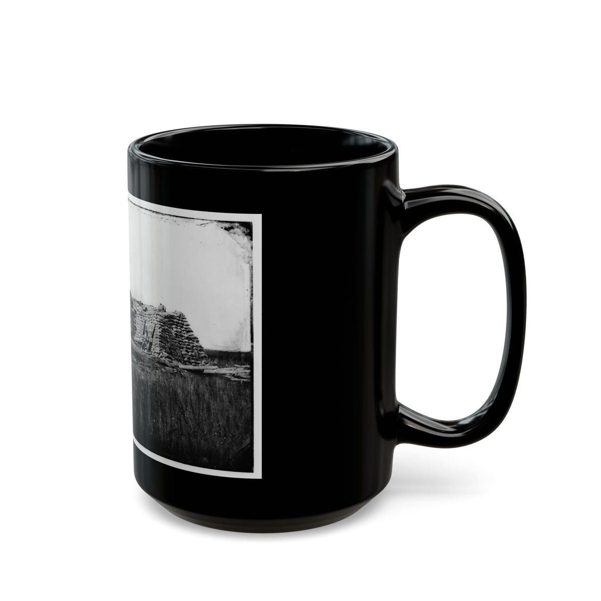 Morris Island (Vicinity), South Carolina. The  Marsh Battery  Or  Swamp Angel  After The Explosion, August 22, 1863 (U.S. Civil War) Black Coffee Mug