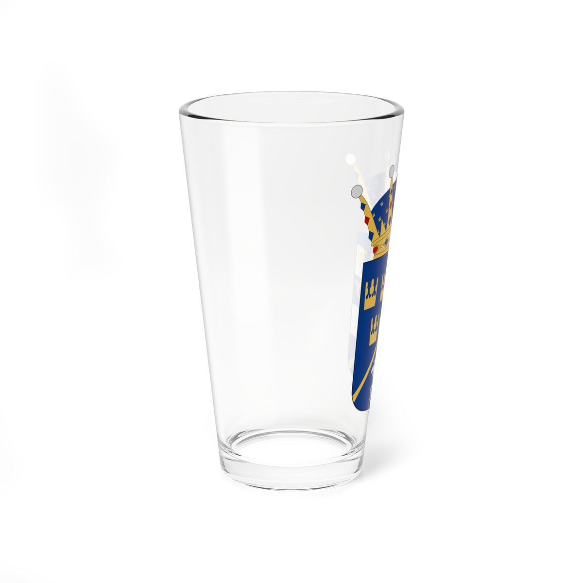 Kronprins Carl XVI Gustaf vapen (Sweden) (Coat of Arms) Pint Glass 16oz