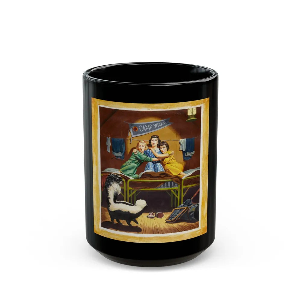 Camp Wickie, Illustration - Black Coffee Mug-15oz-Go Mug Yourself