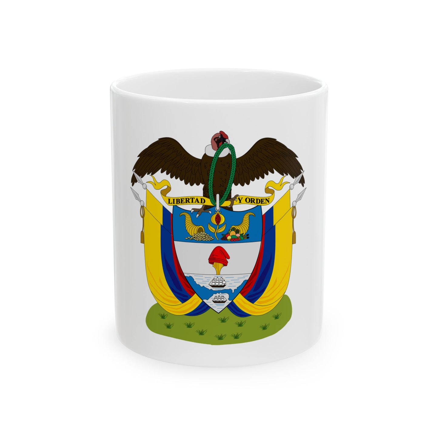 Coat of arms of Colombia (1890) - White Coffee Mug