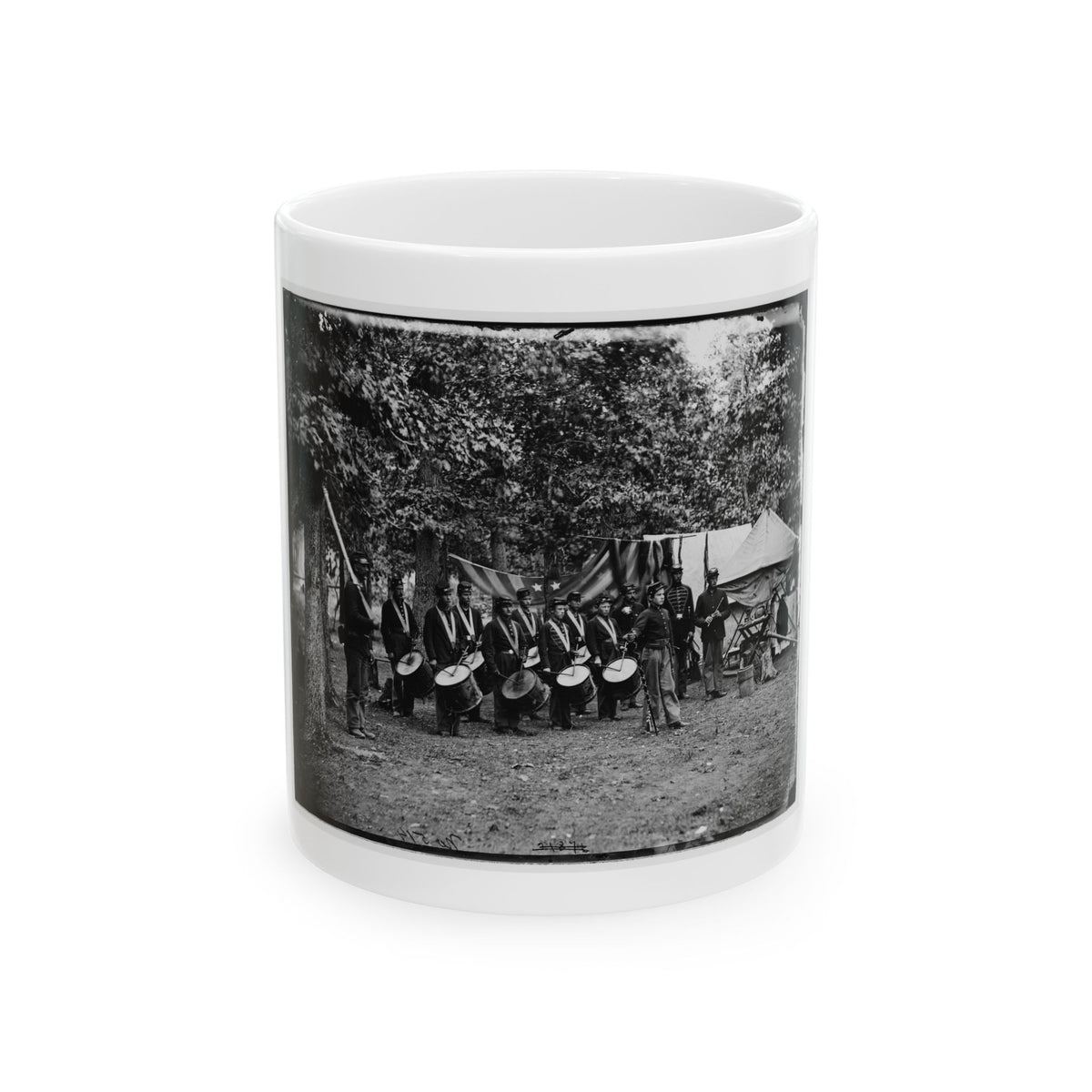Bealeton, Va. Drum Corps, 93d New York Infantry (U.S. Civil War) White Coffee Mug