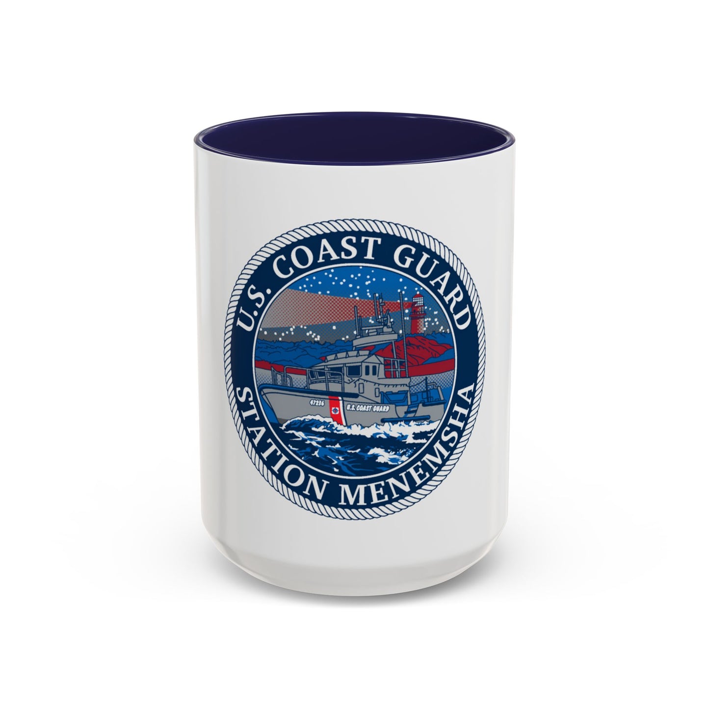 USCG STA MENEMSHA (U.S. Coast Guard) Accent Coffee Mug