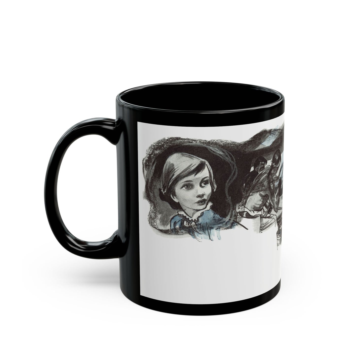 Gentian Hill by Elizabeth Goudge, Woman's Journal, 1949 - Black Coffee Mug-Go Mug Yourself