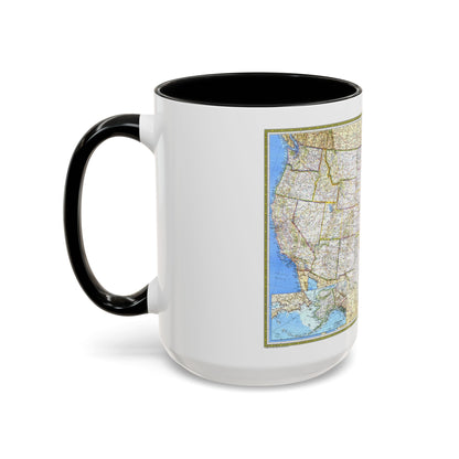 USA - The United States (1987) (Map) Accent Coffee Mug