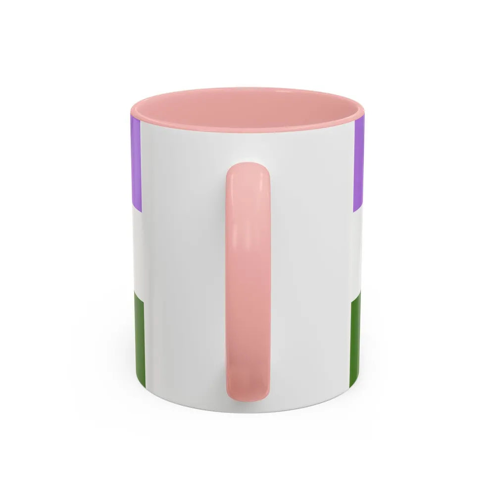 Genderqueer Pride Flag - Accent Coffee Mug-Go Mug Yourself