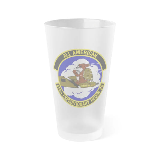 414th Expeditionary Reconnaissance Squadron (U.S. Air Force) Frosted Pint Glass 16oz-16oz-Frosted-Go Mug Yourself