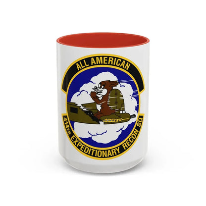 414th Expeditionary Reconnaissance Squadron (U.S. Air Force) Accent Coffee Mug 15oz Red - Go Mug Yourself