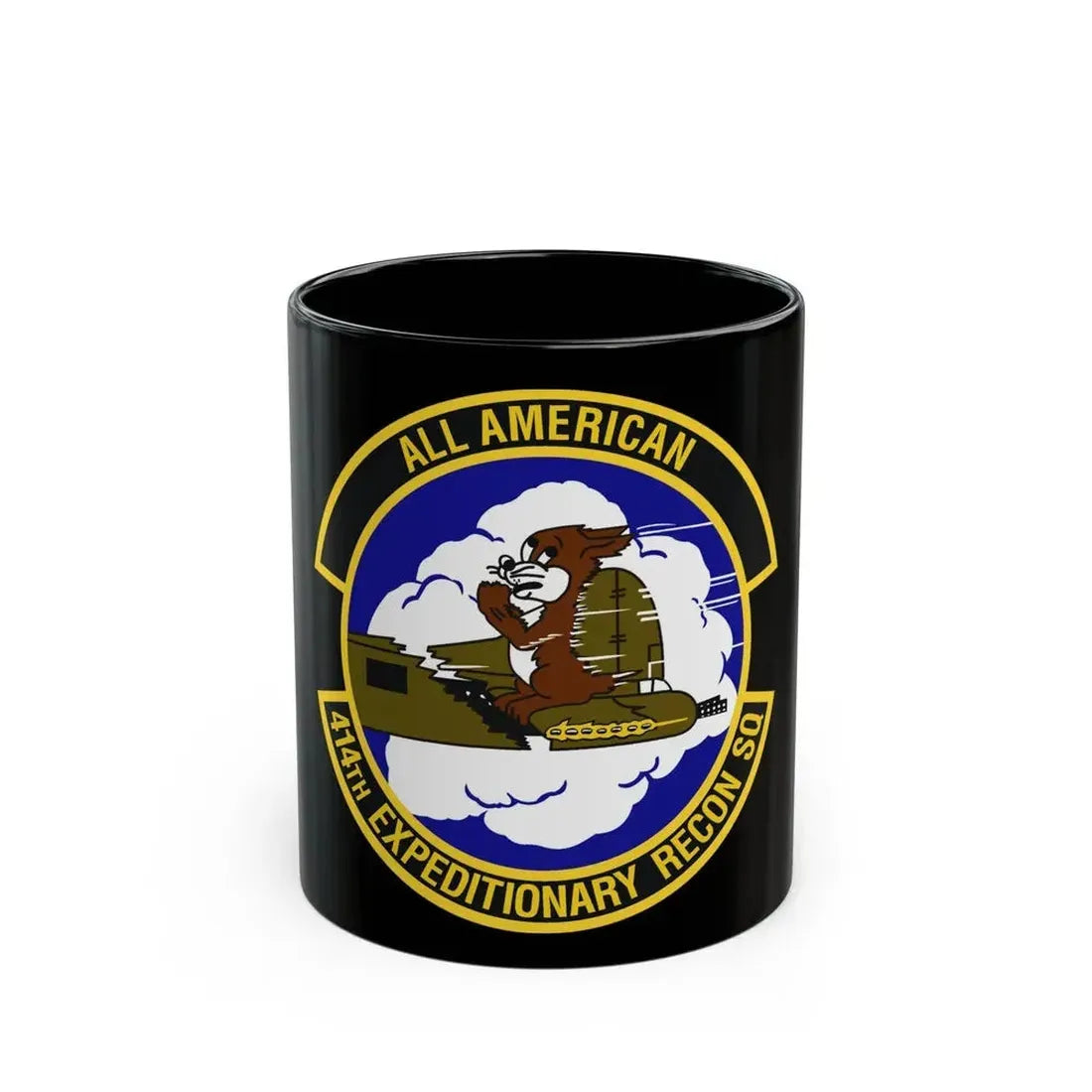 414th Expeditionary Reconnaissance Squadron (U.S. Air Force) Black Coffee Mug 11oz - Go Mug Yourself