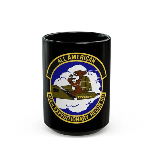 414th Expeditionary Reconnaissance Squadron (U.S. Air Force) Black Coffee Mug 15oz - Go Mug Yourself