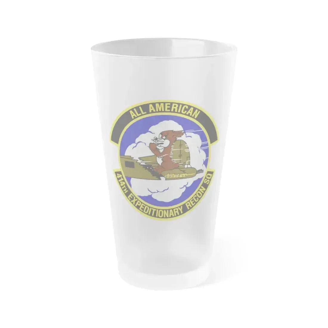414th Expeditionary Reconnaissance Squadron (U.S. Air Force) Frosted Pint Glass 16oz 16oz Frosted - Go Mug Yourself
