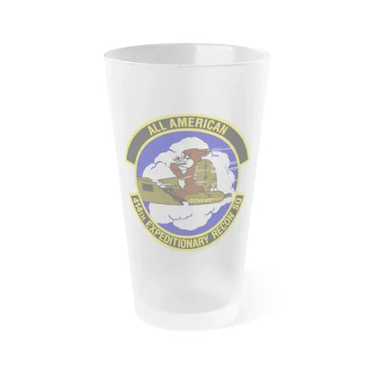 414th Expeditionary Reconnaissance Squadron (U.S. Air Force) Frosted Pint Glass 16oz 16oz Frosted - Go Mug Yourself