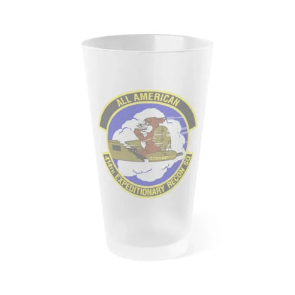 414th Expeditionary Reconnaissance Squadron (U.S. Air Force) Frosted Pint Glass 16oz 16oz Frosted - Go Mug Yourself