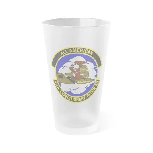414th Expeditionary Reconnaissance Squadron (U.S. Air Force) Frosted Pint Glass 16oz 16oz Frosted - Go Mug Yourself