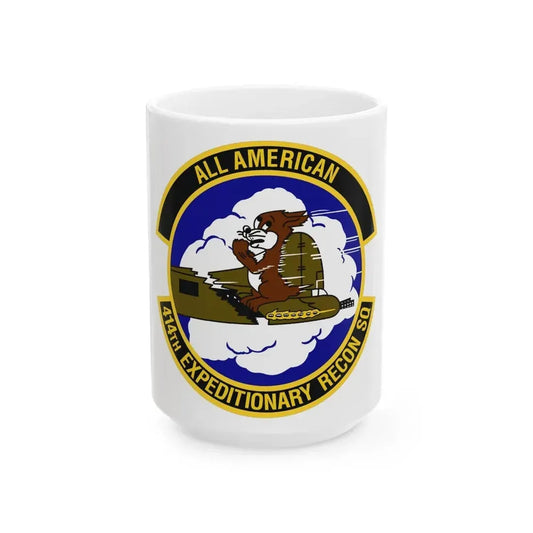 414th Expeditionary Reconnaissance Squadron (U.S. Air Force) White Coffee Mug 15oz - Go Mug Yourself