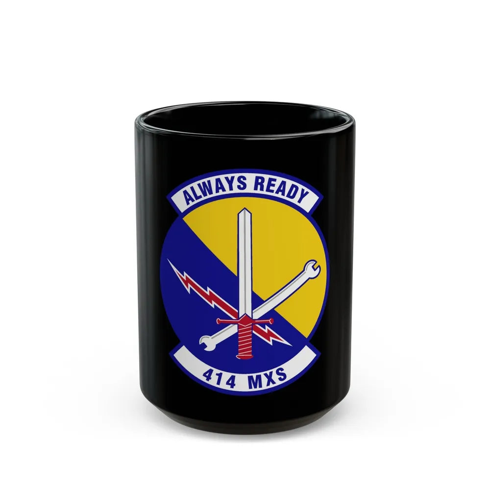 414th Maintenance Squadron (U.S. Air Force) Black Coffee Mug-15oz-Go Mug Yourself