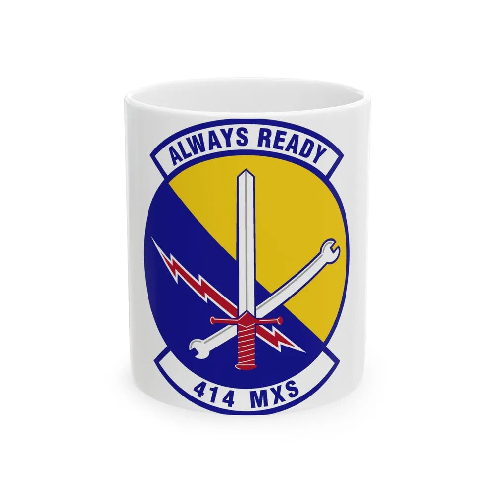 414th Maintenance Squadron (U.S. Air Force) White Coffee Mug-11oz-Go Mug Yourself