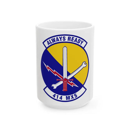 414th Maintenance Squadron (U.S. Air Force) White Coffee Mug-15oz-Go Mug Yourself