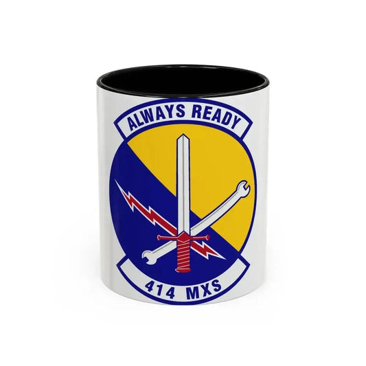 414th Maintenance Squadron (U.S. Air Force) Accent Coffee Mug 11oz Black - Go Mug Yourself
