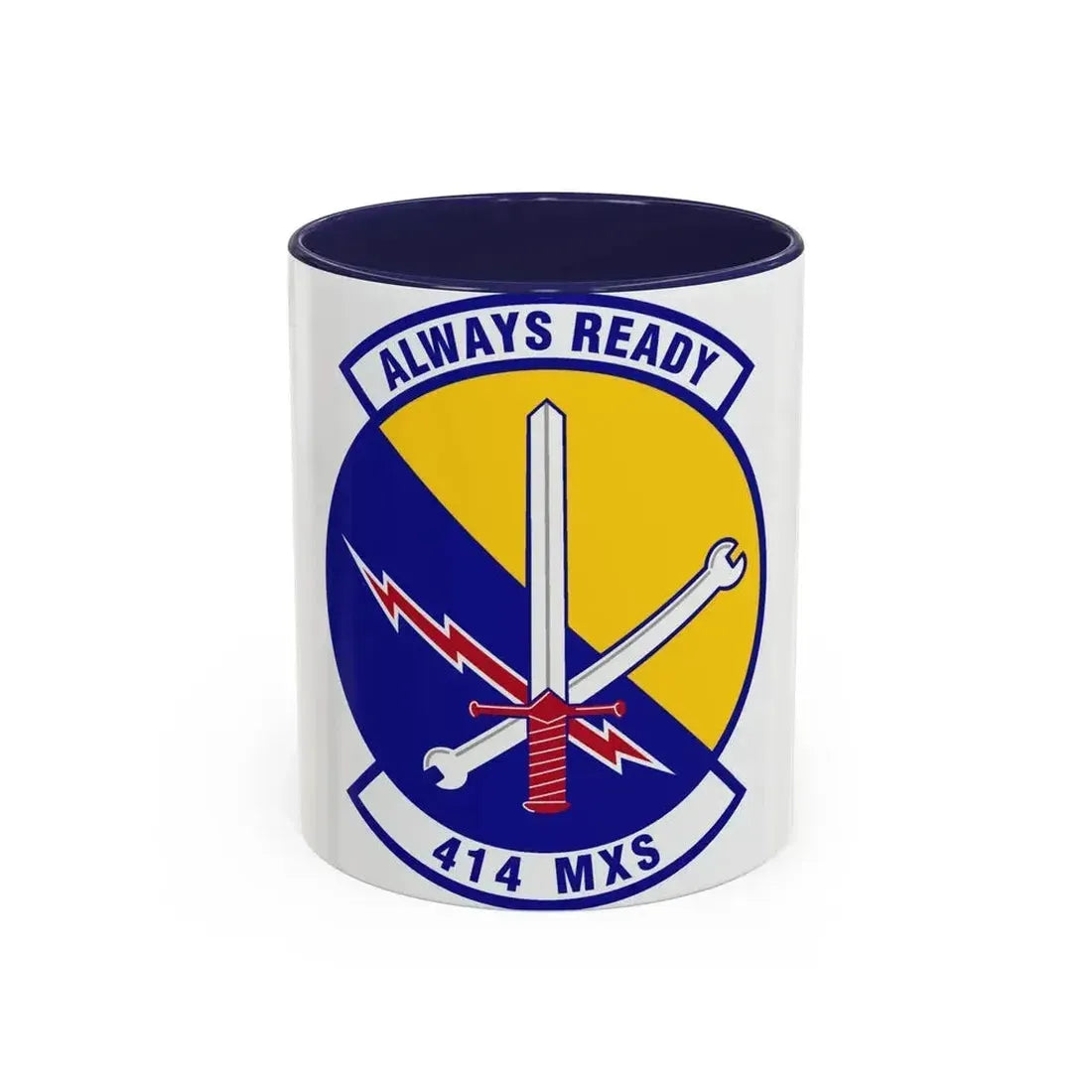414th Maintenance Squadron (U.S. Air Force) Accent Coffee Mug 11oz Navy - Go Mug Yourself