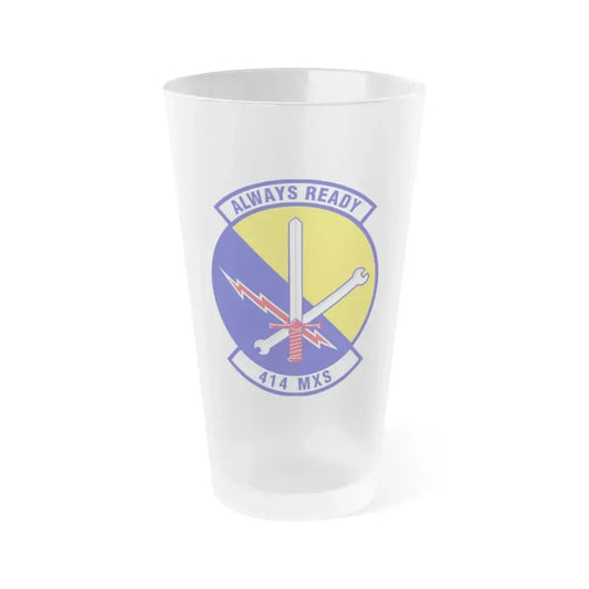 414th Maintenance Squadron (U.S. Air Force) Frosted Pint Glass 16oz 16oz Frosted - Go Mug Yourself