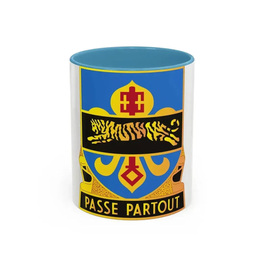 415 Military Intelligence Battalion (U.S. Army) Accent Coffee Mug 11oz Light Blue - Go Mug Yourself