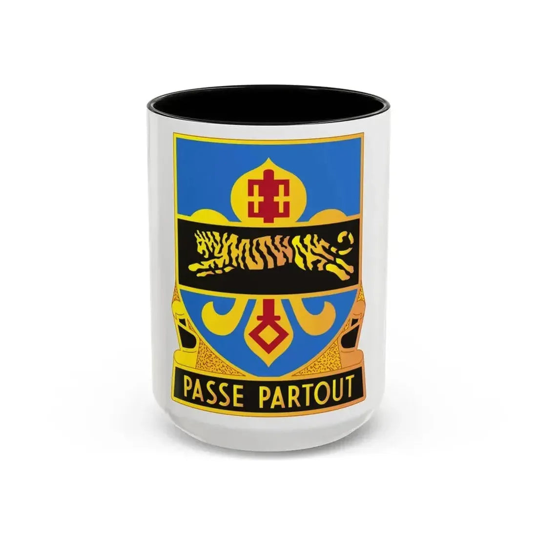 415 Military Intelligence Battalion (U.S. Army) Accent Coffee Mug 15oz Black - Go Mug Yourself