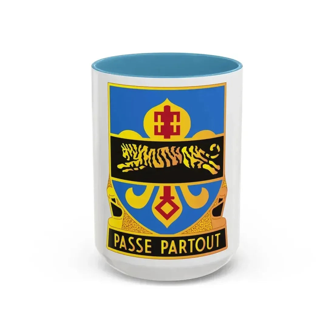 415 Military Intelligence Battalion (U.S. Army) Accent Coffee Mug 15oz Light Blue - Go Mug Yourself