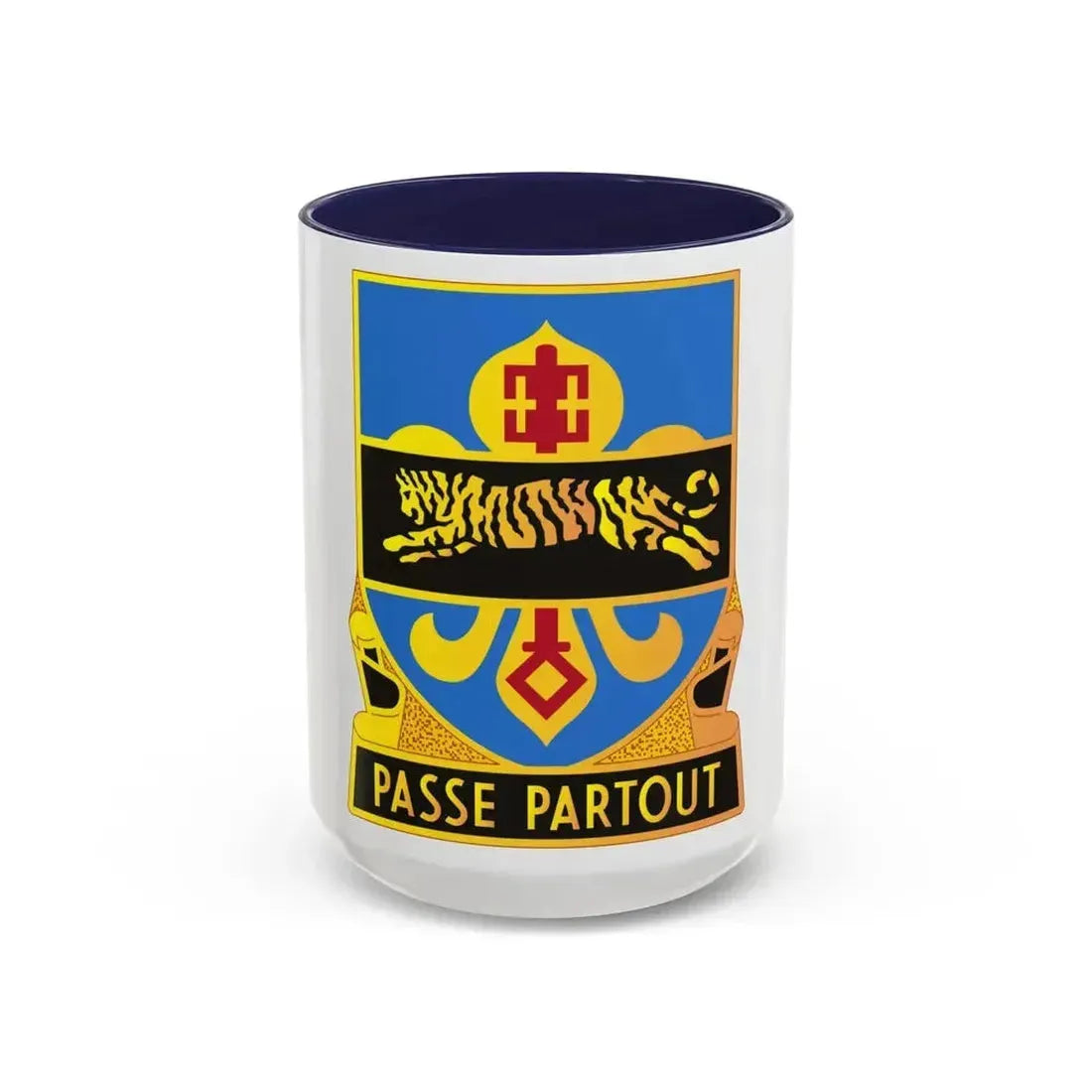 415 Military Intelligence Battalion (U.S. Army) Accent Coffee Mug 15oz Navy - Go Mug Yourself