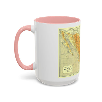 Central America & Mexico (1914) (Map) Accent Coffee Mug