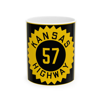 K-57 1926 (Kansas) (Road Sign) White Coffee Mug