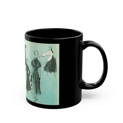 Fashion Illustrations, 1948 - Black Coffee Mug-Go Mug Yourself