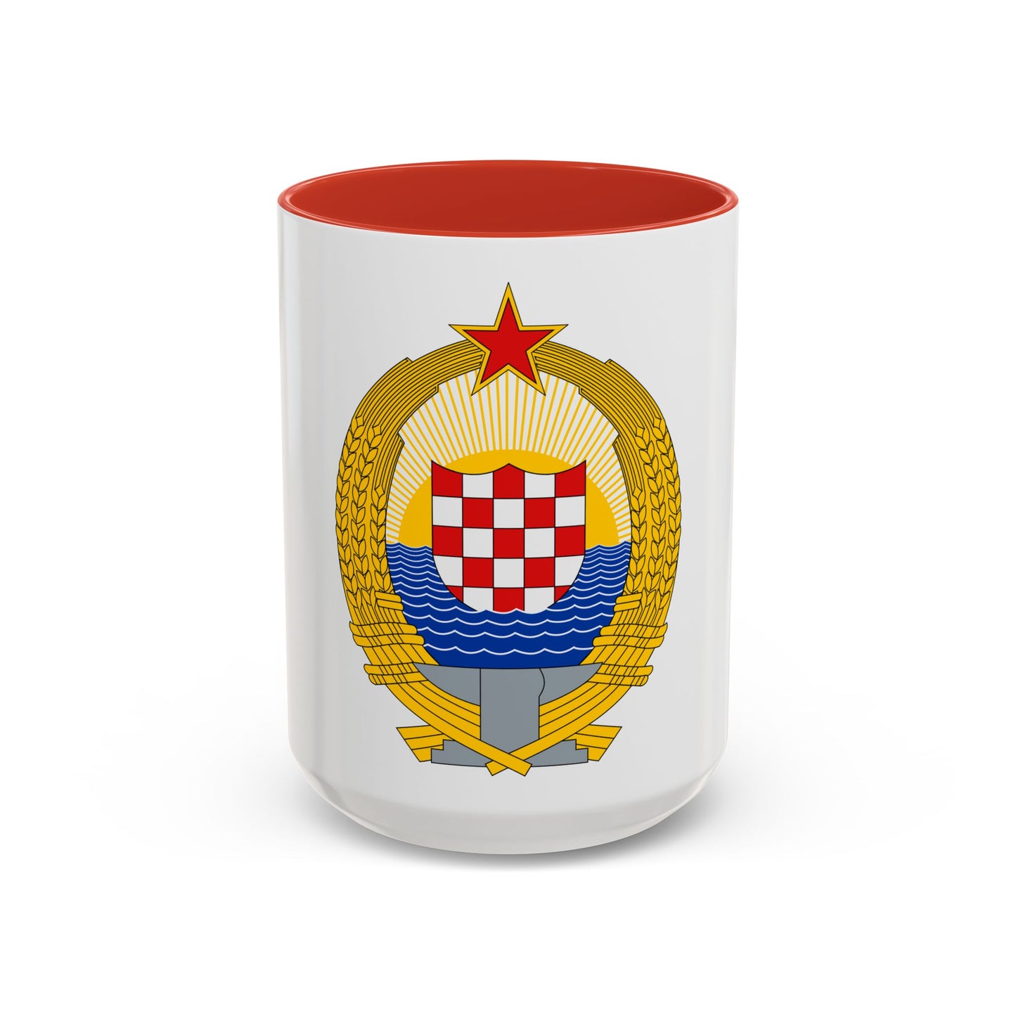 Coat of Arms of the Socialist Republic of Croatia - Accent Coffee Mug