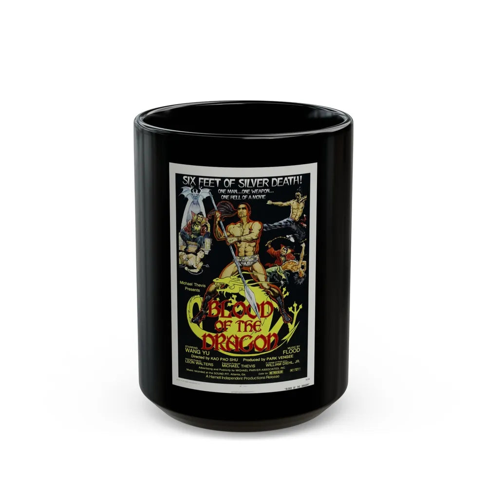 BLOOD OF THE DRAGON 1971 Movie Poster - Black Coffee Mug-15oz-Go Mug Yourself