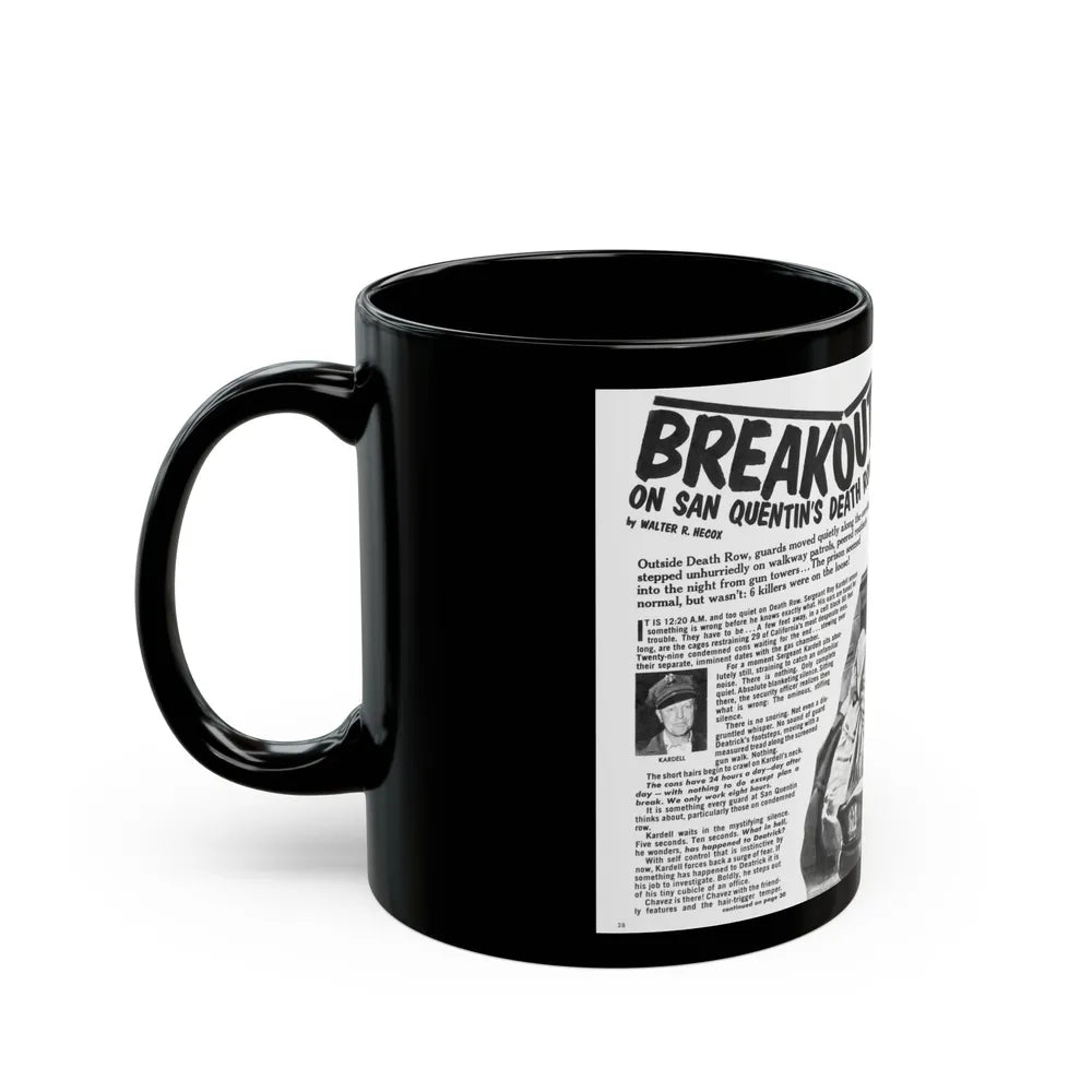 Breakout, Man's magazine, December 1962 - Black Coffee Mug-Go Mug Yourself