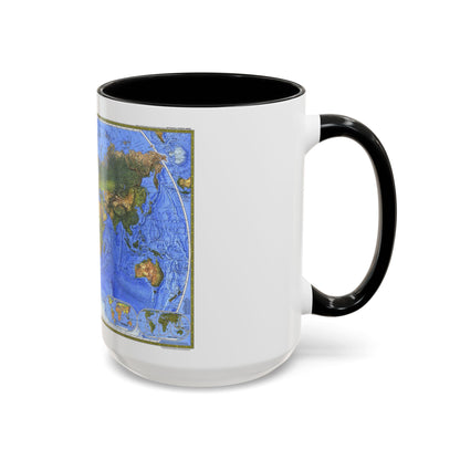 World Map - The Physical World (1975) (Map) Accent Coffee Mug