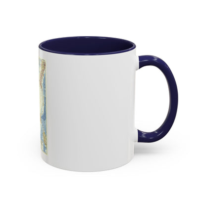 China Coast and Korea (1953) (Map) Accent Coffee Mug