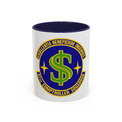 97th Comptroller Squadron (U.S. Air Force) Accent Coffee Mug