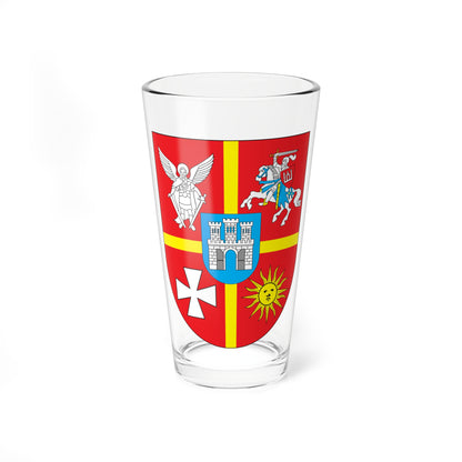 Coat of Arms of Zhytomyr Oblast m (Ukraine) (Coat of Arms) Pint Glass 16oz